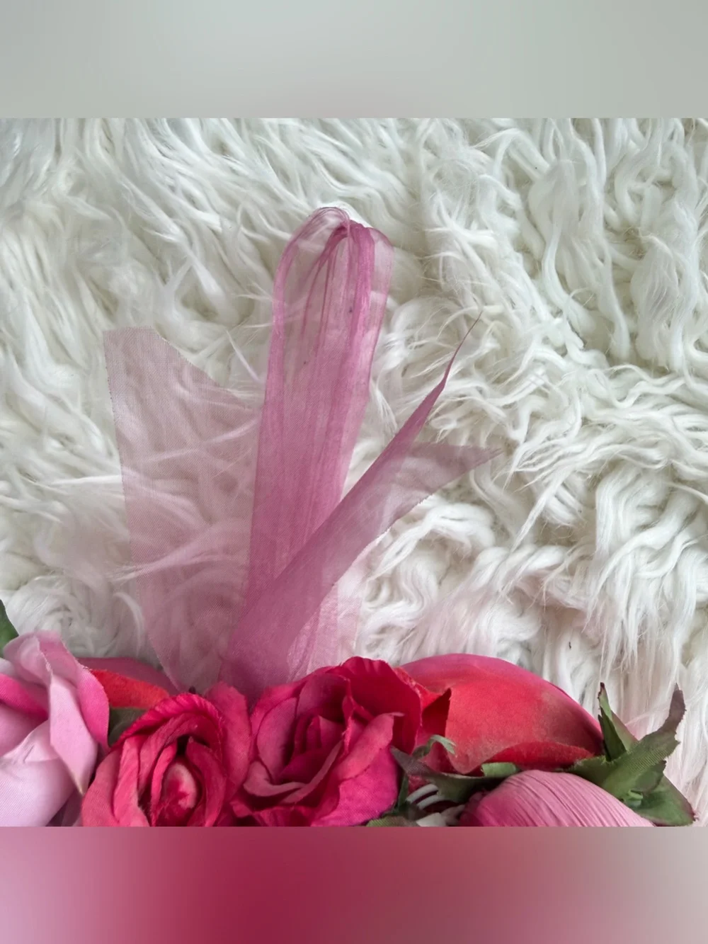 Pink Rose Floral Light Up Wreath Crown